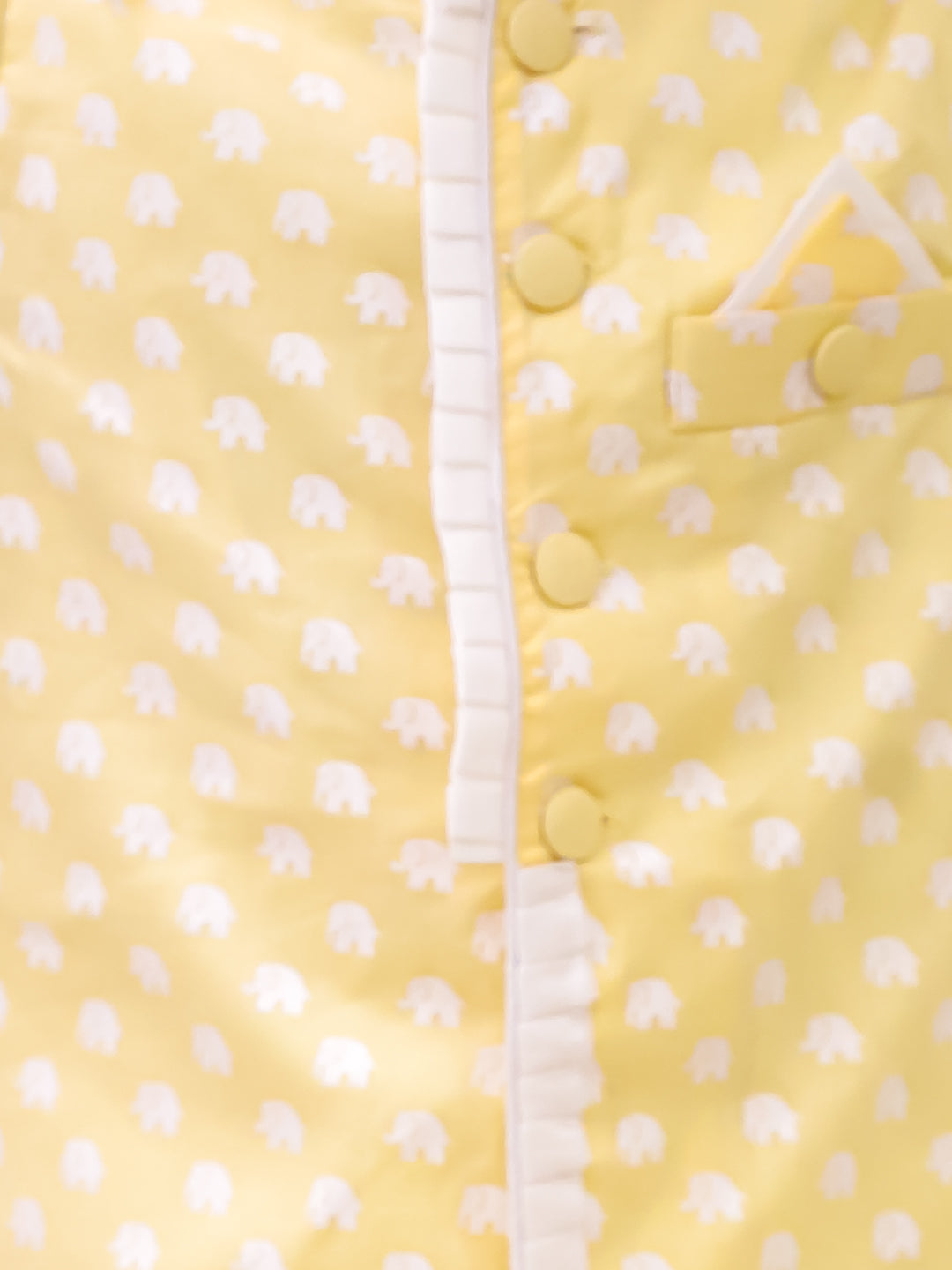 Twisha Cotton Fullsleeves elephant Printed kurta with Dhoti - Yellow & White