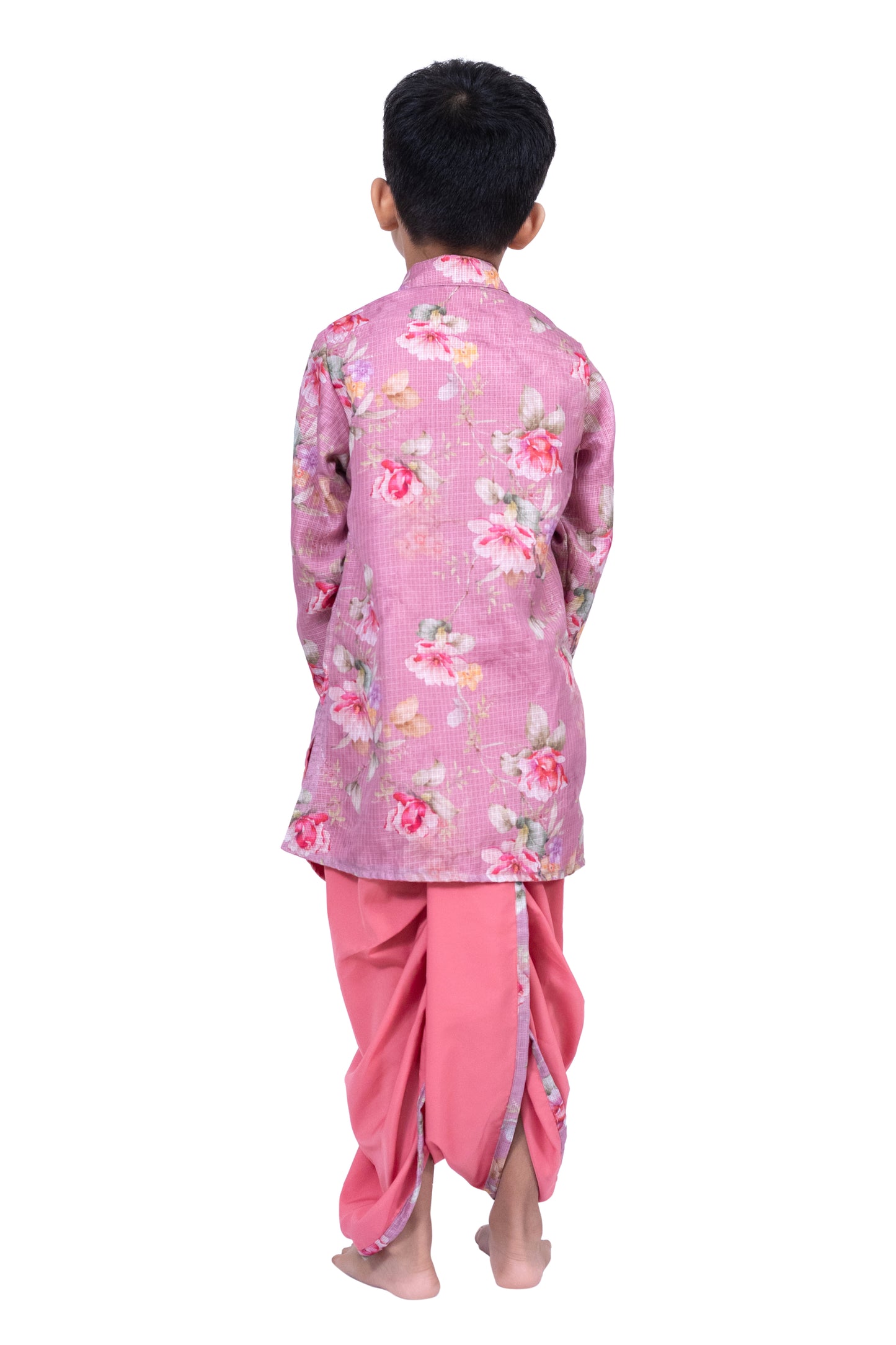 Twisha Fullsleeves Floral Printed Kurta with Dhoti -Mauve