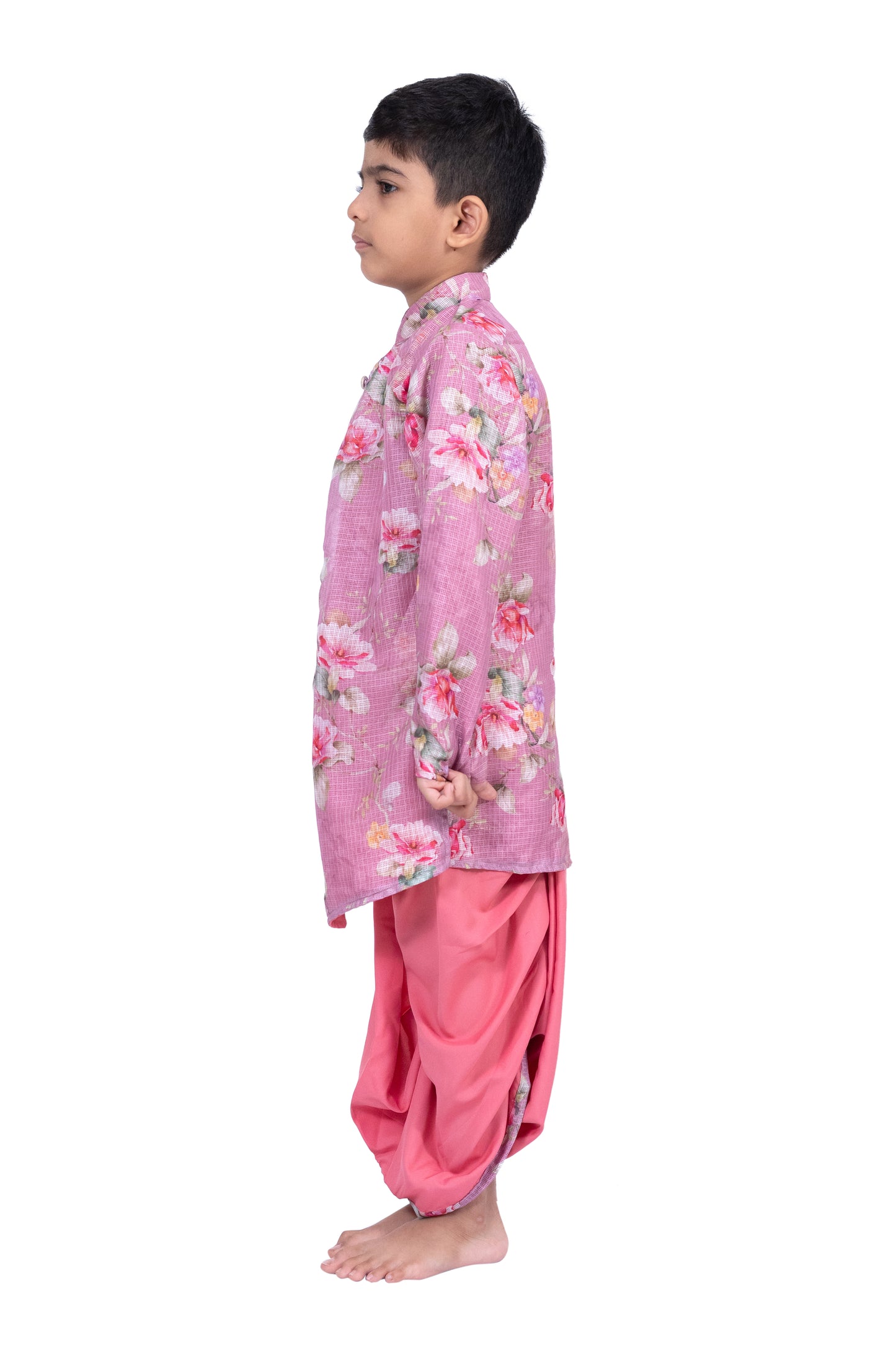 Twisha Fullsleeves Floral Printed Kurta with Dhoti -Mauve