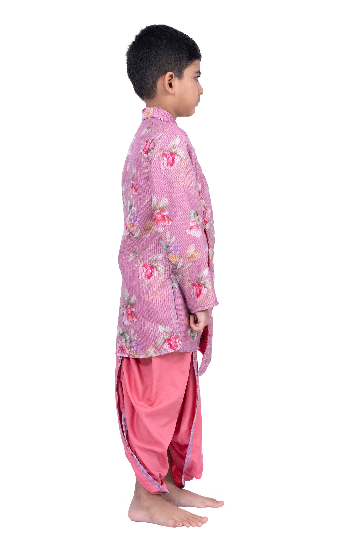Twisha Fullsleeves Floral Printed Kurta with Dhoti -Mauve