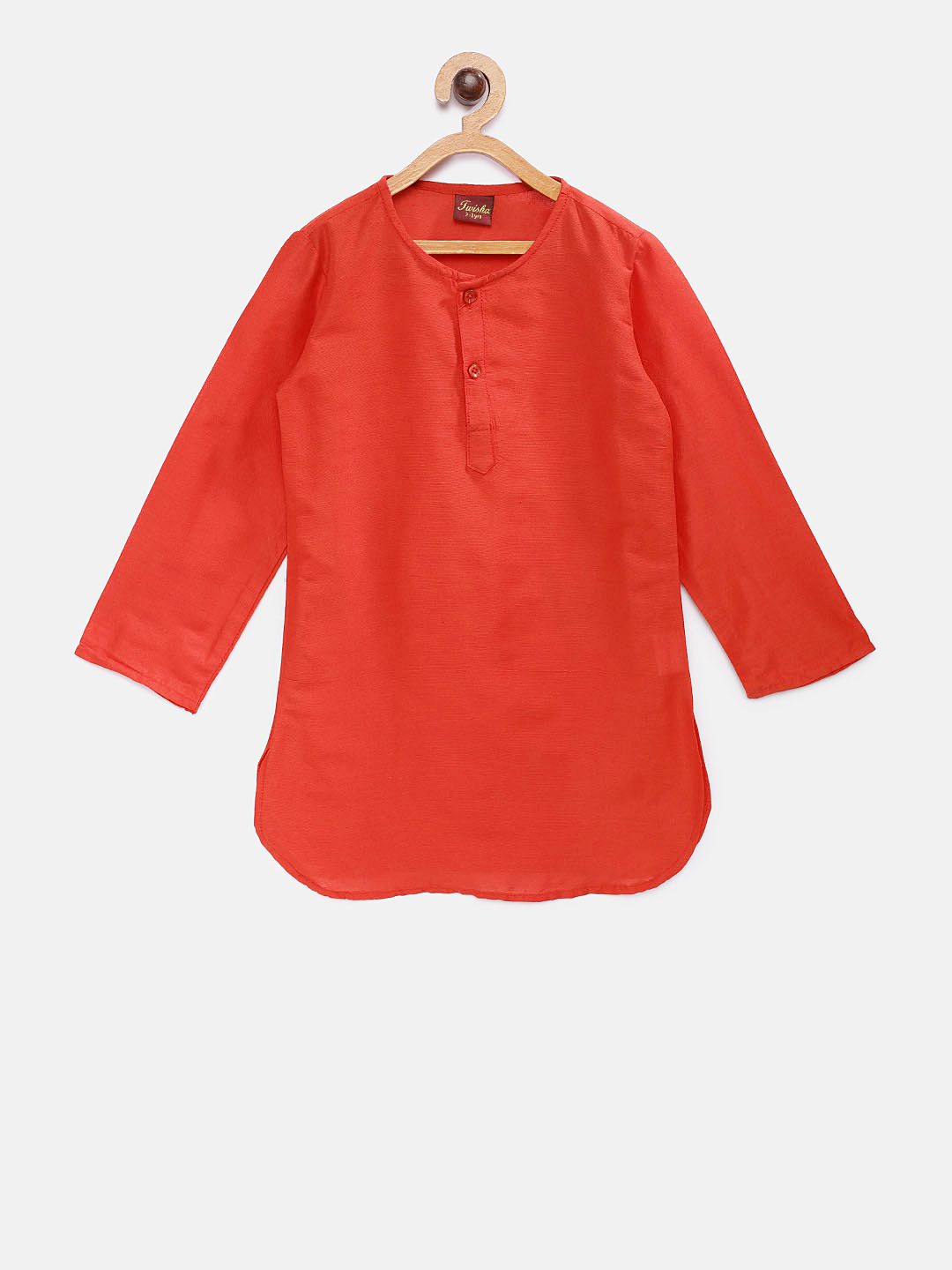 Twisha Boys Solid Kurta & Pyjama With Printed Jacket - Red