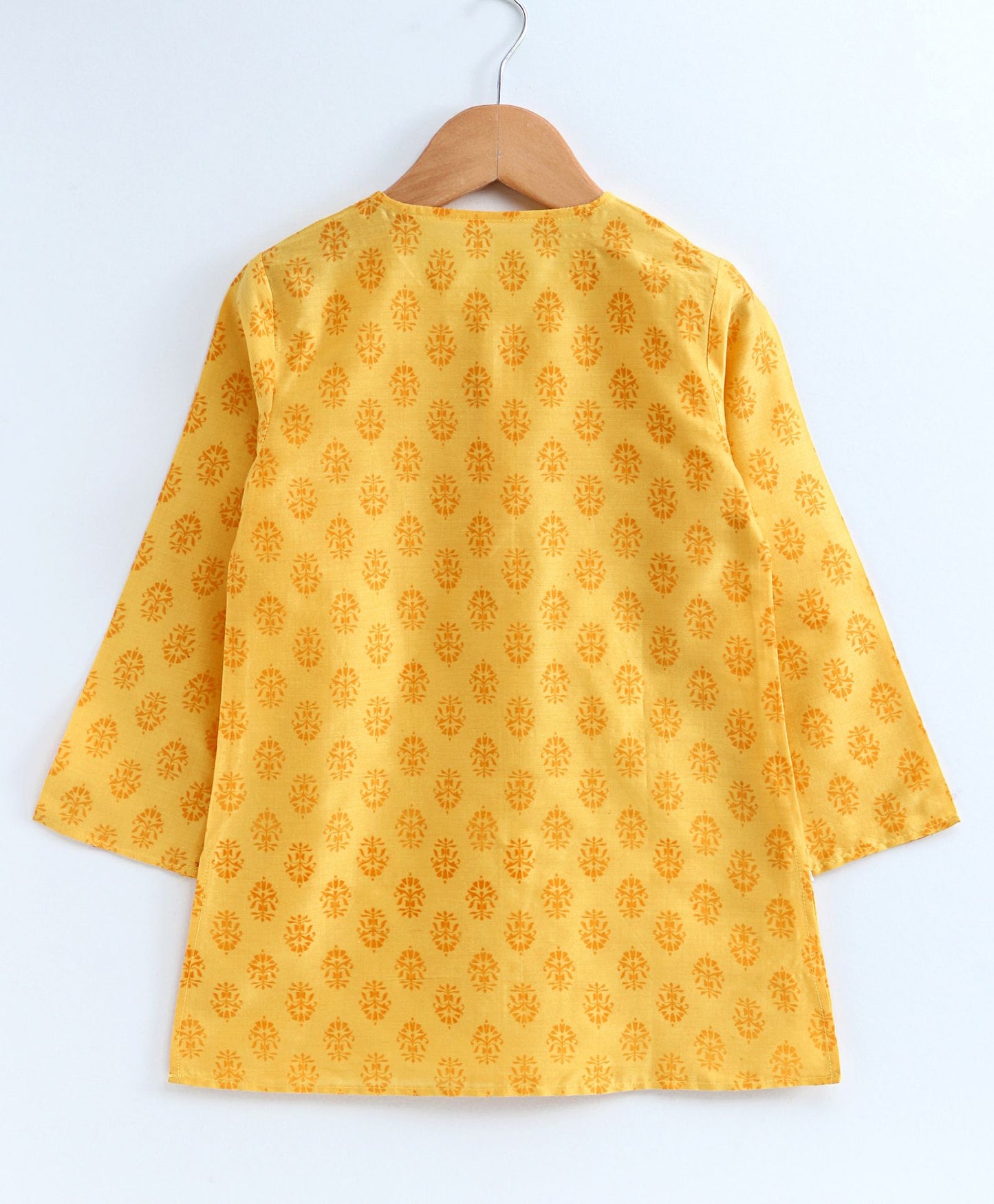 Twisha Boys Printed Kurta & Pyjama With Printed Jacket- Yellow