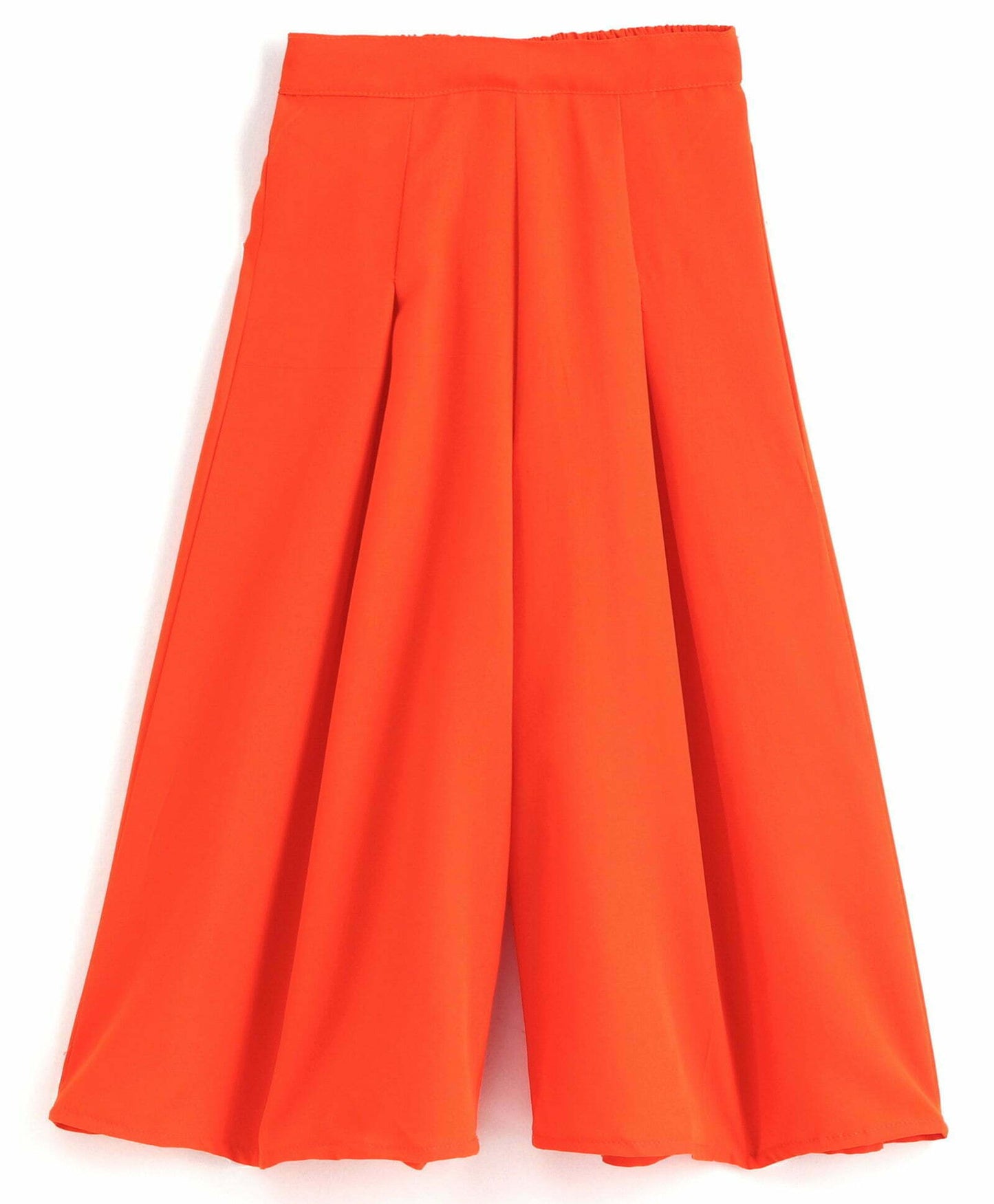 Sleeveles Kurta With Side Knot With Palazzo - Green & Orange