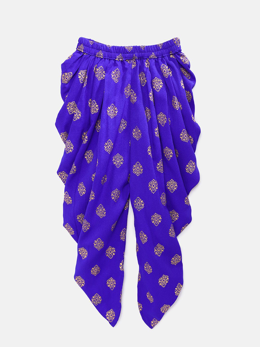 Twisha Girls Embellished Top With Dhoti Pants - Red & Blue