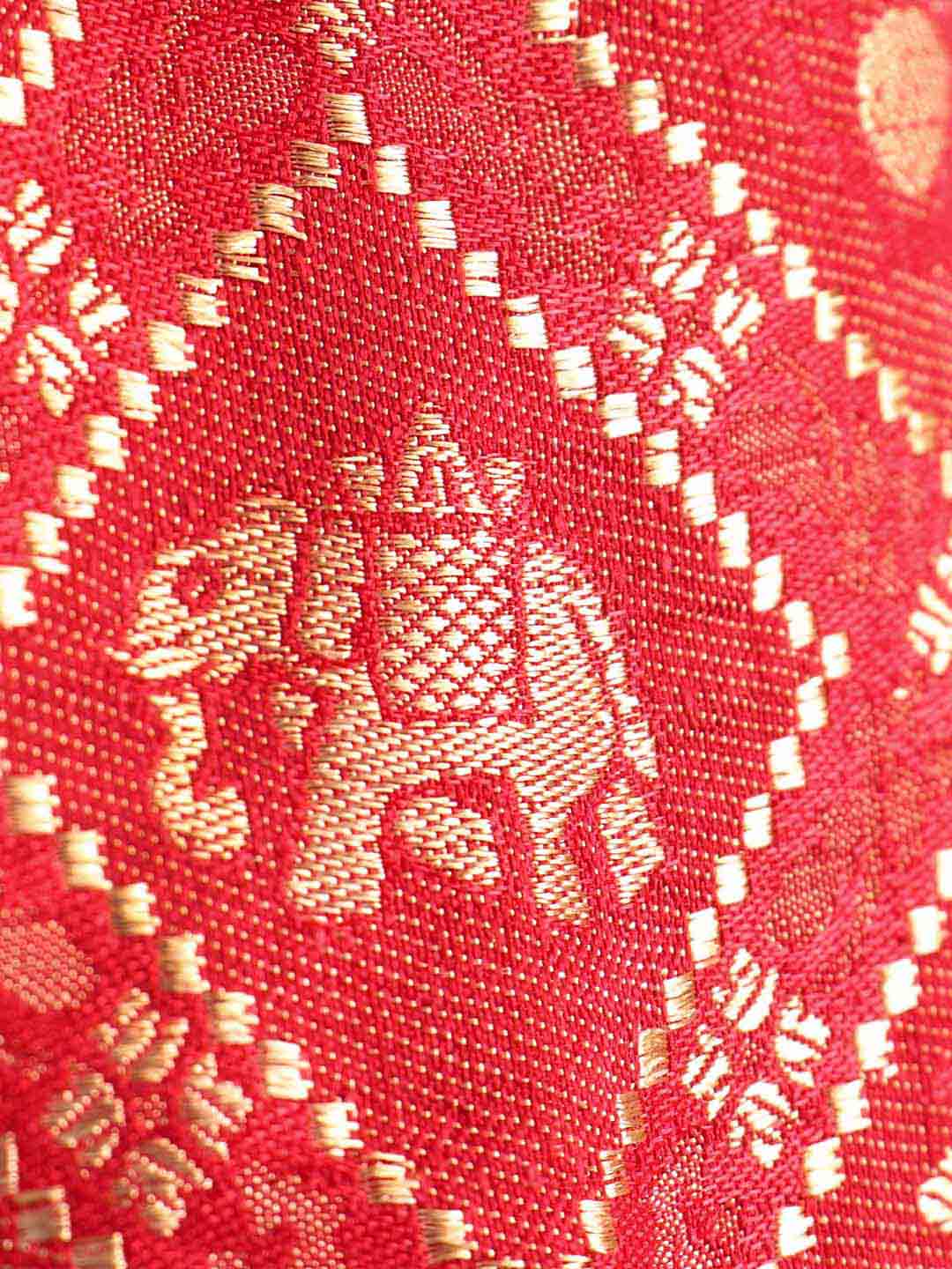 Sleeveless Top With Designer Dhoti - Red & Green