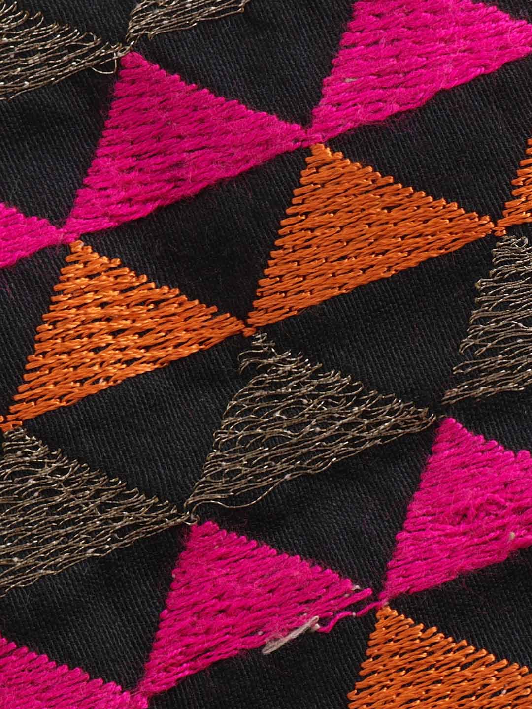 Triangle Top With Dhoti - Black & Pink