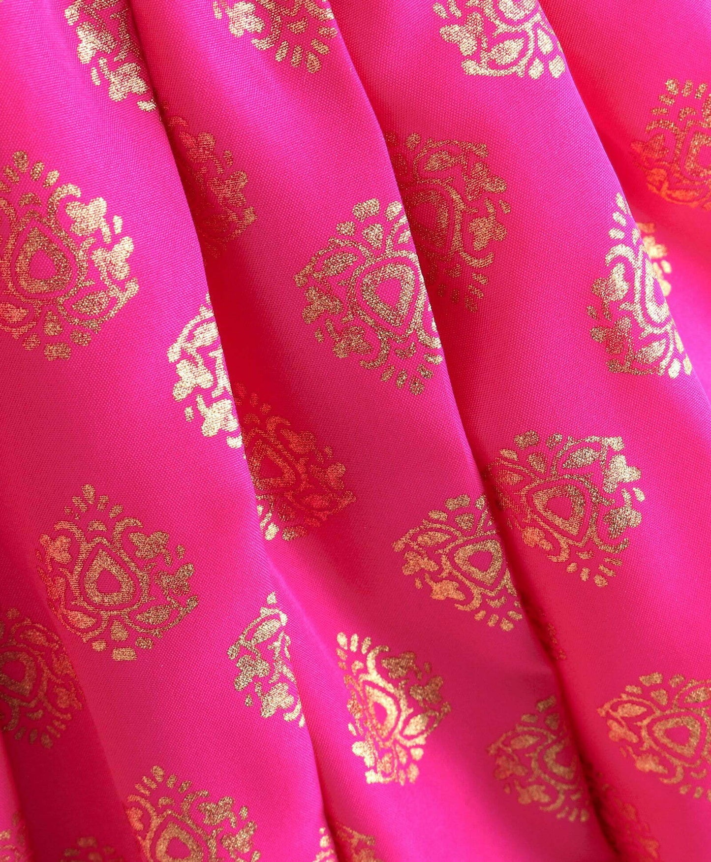 Girls Incut Top With Dhoti Set Pink & Yellow