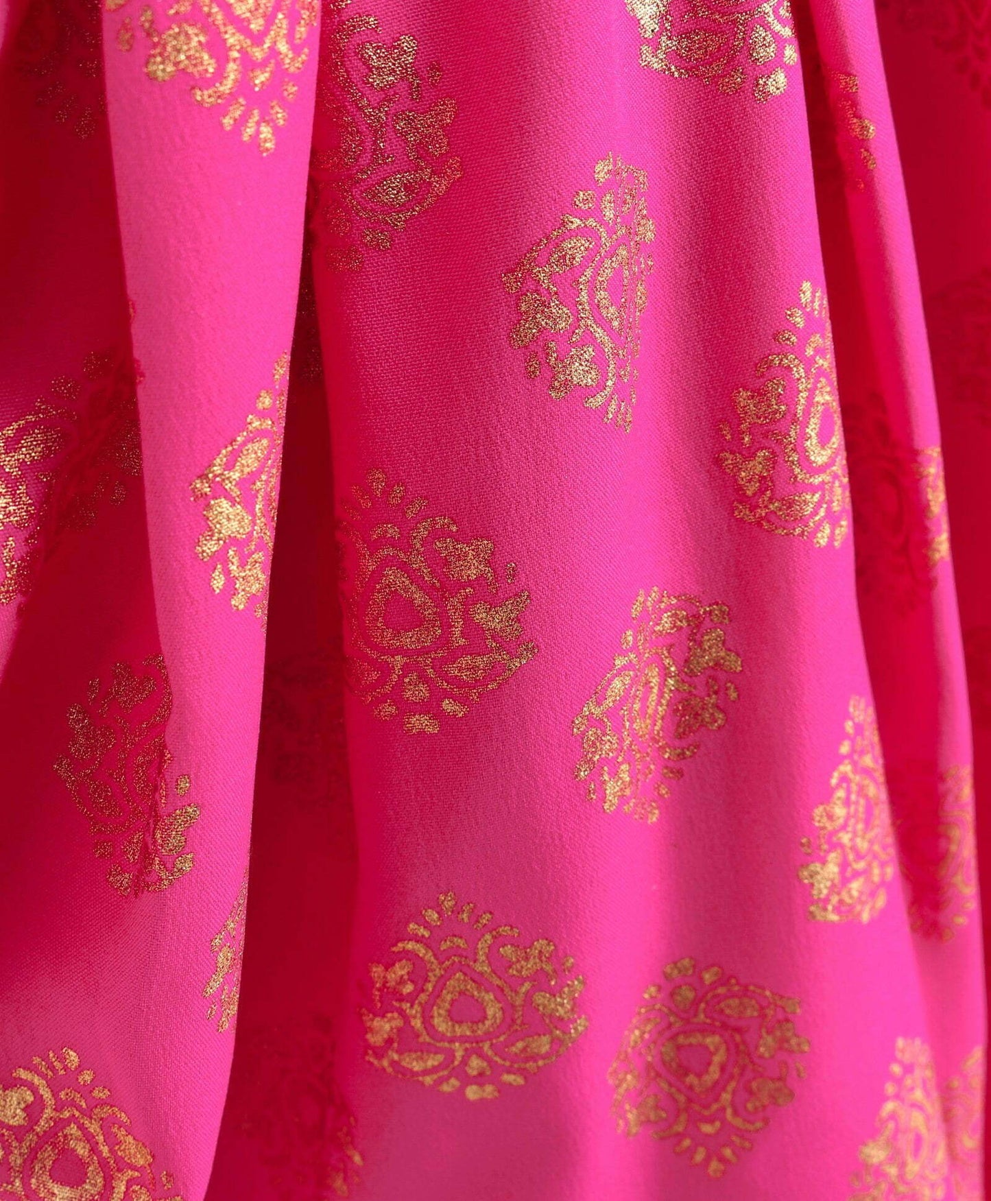 Girls Half And Half Top With Dhoti Set-Blue Pink