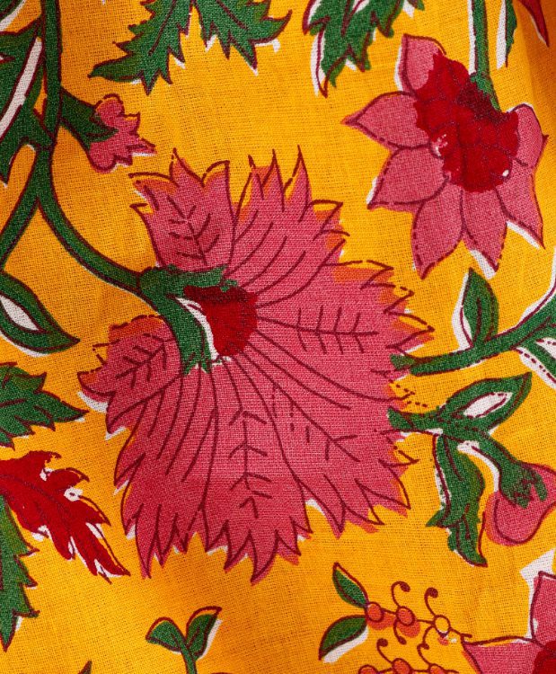 Twisha Girls chevron design top with printed dhoti-Red And Yellow