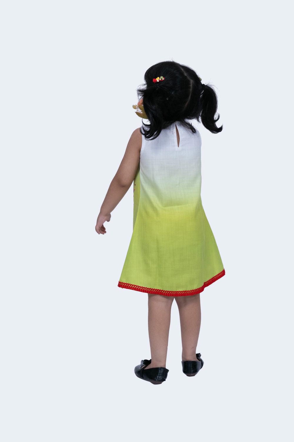 Twisha Girls Dress - Lime Green