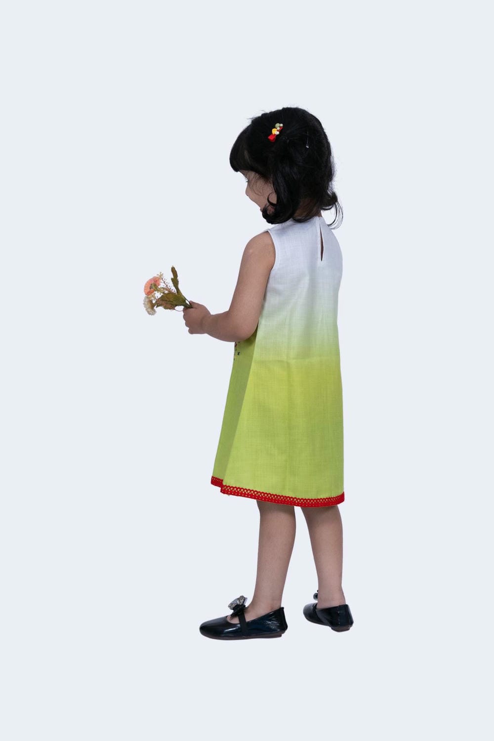 Twisha Girls Dress - Lime Green