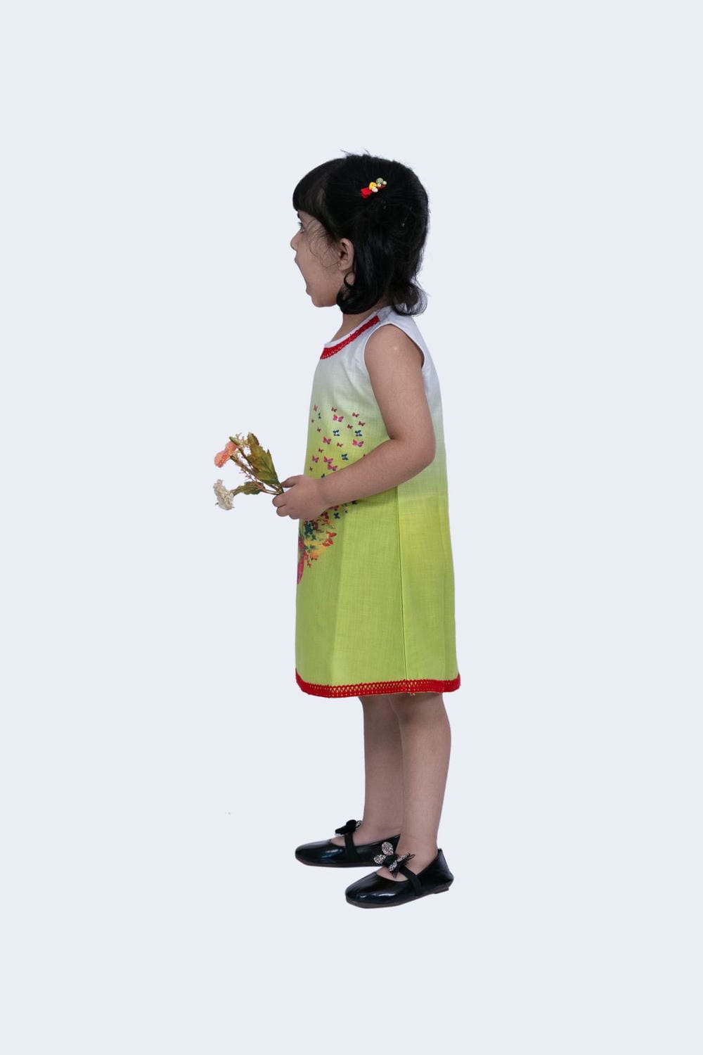 Twisha Girls Dress - Lime Green