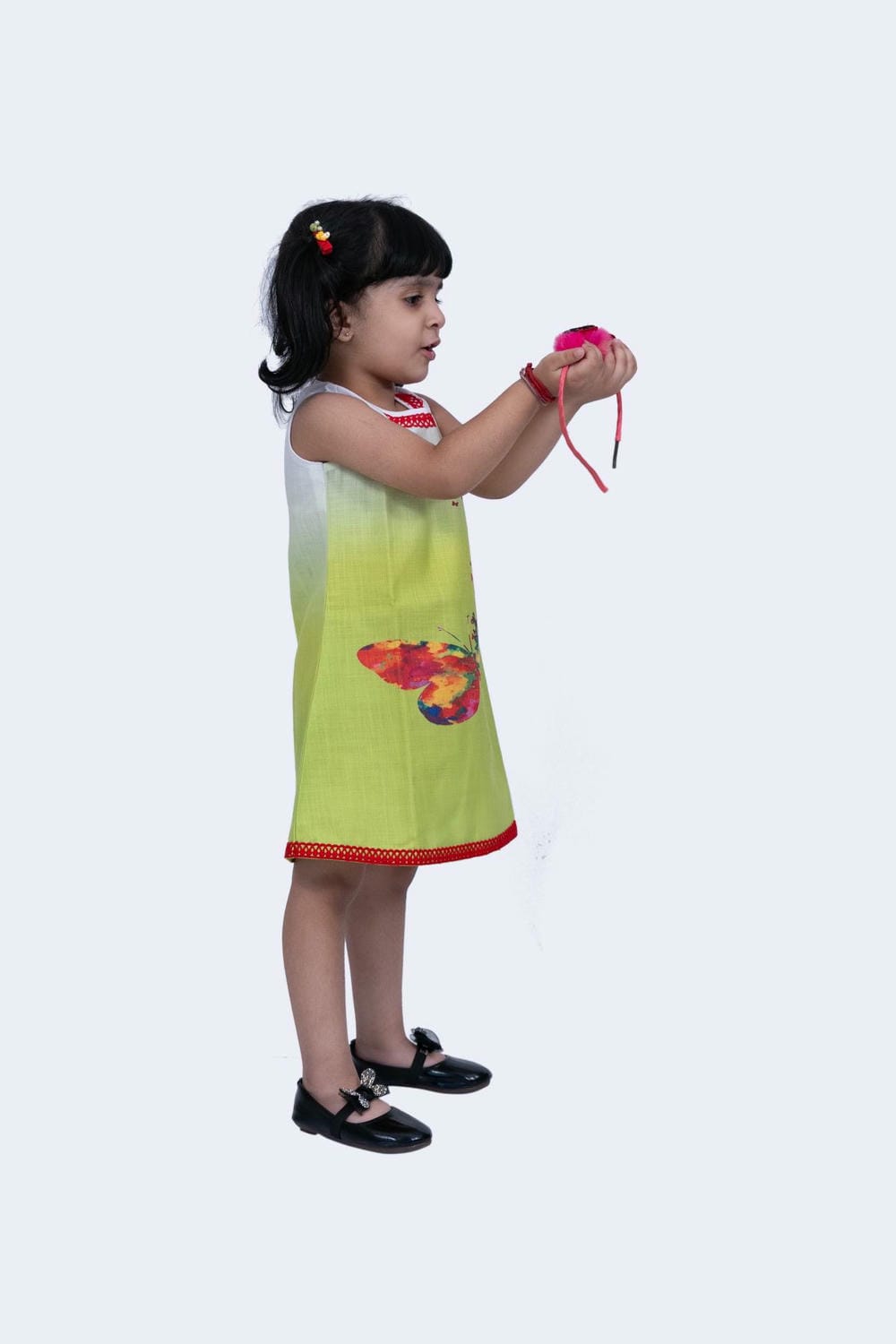 Twisha Girls Dress - Lime Green