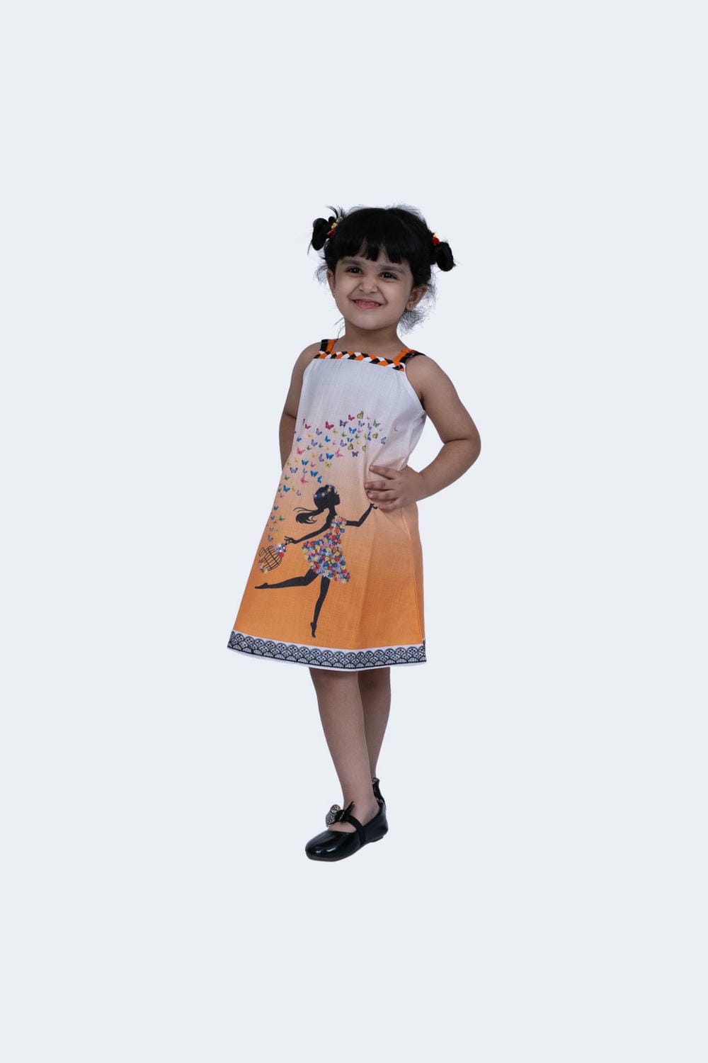 Twisha Girls Dress -Orange