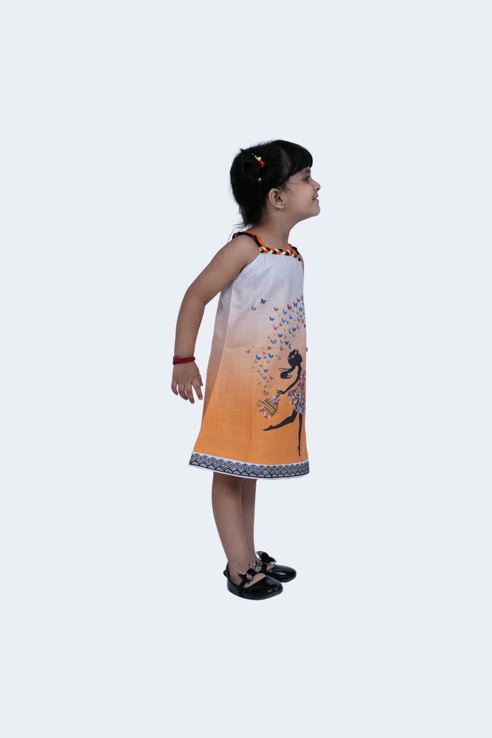 Twisha Girls Dress -Orange