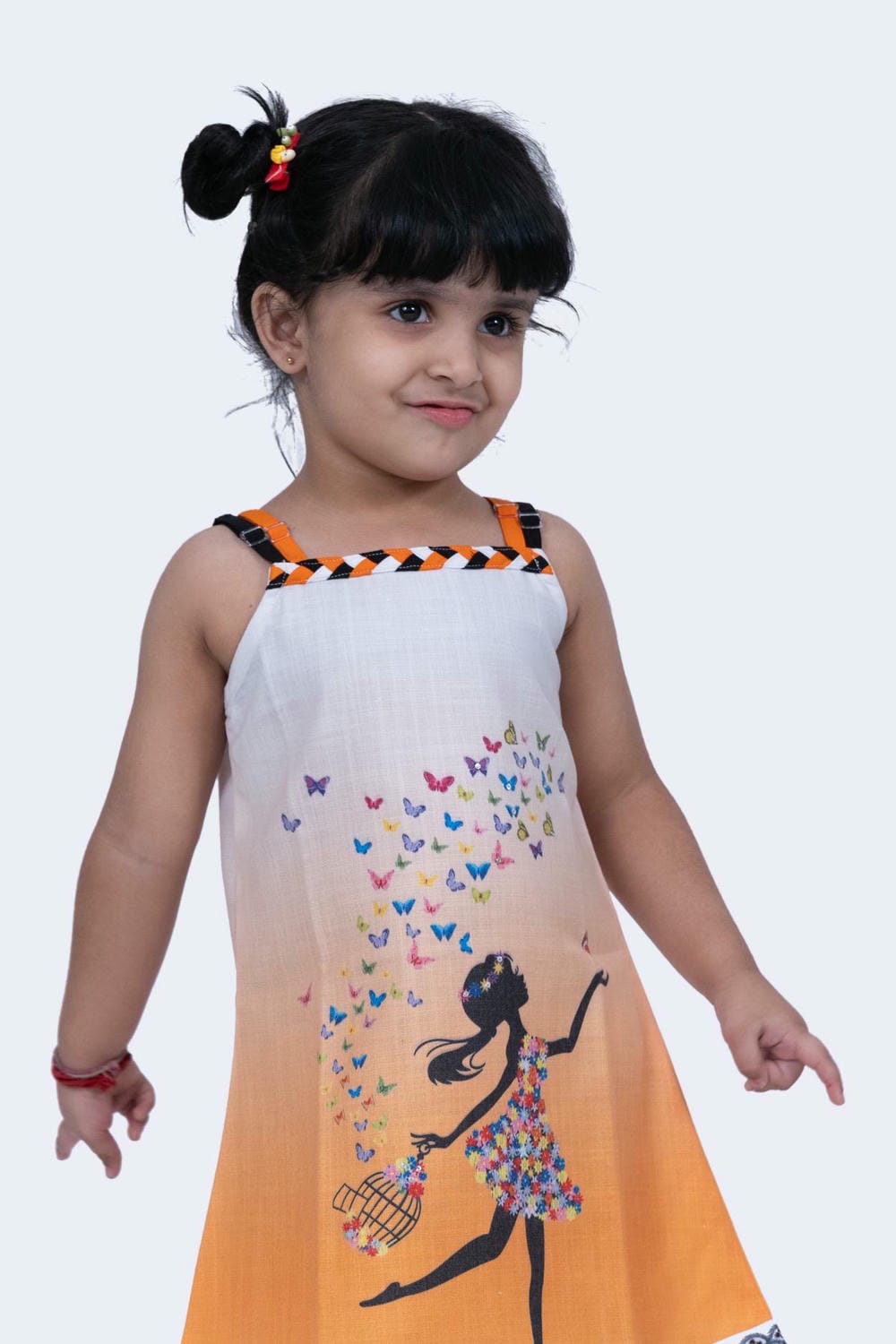 Twisha Girls Dress -Orange