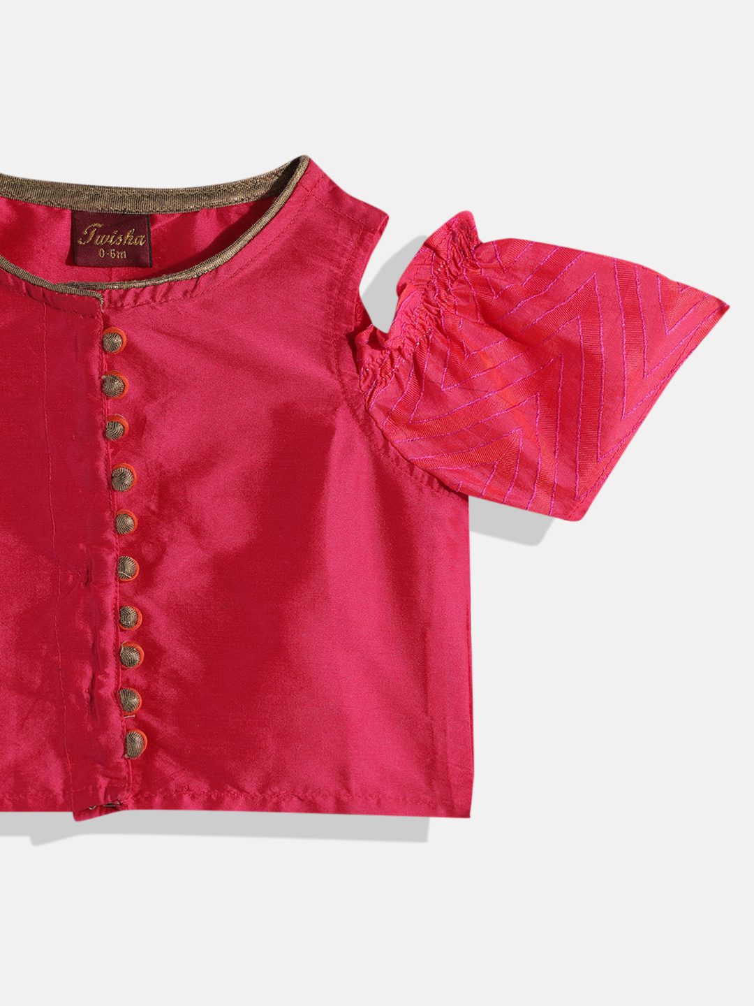 Twisha Polyester Girls Top With Ghagra-Green