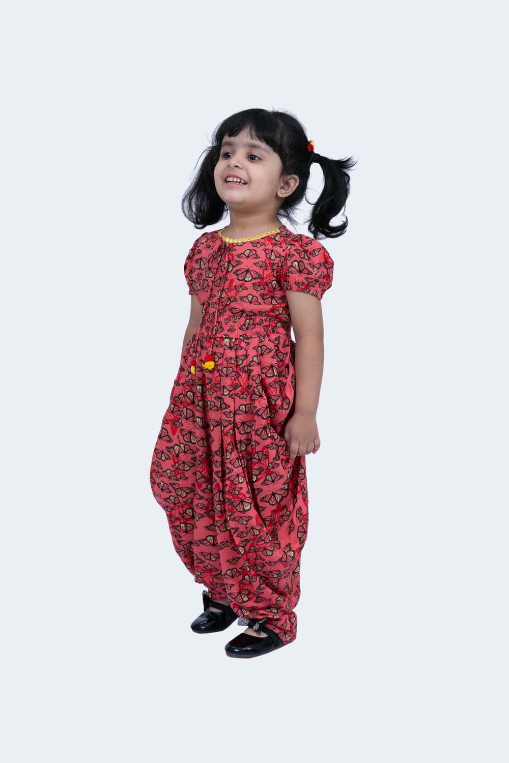 Twisha Girls Jumsuit- Coral