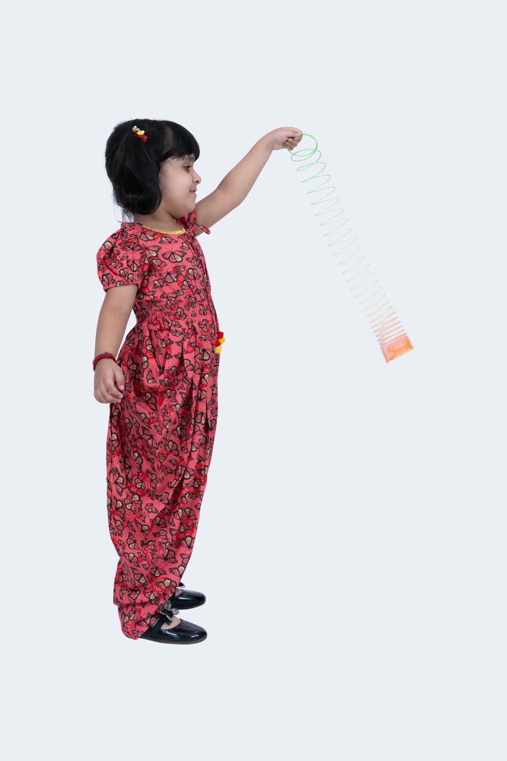 Twisha Girls Jumsuit- Coral