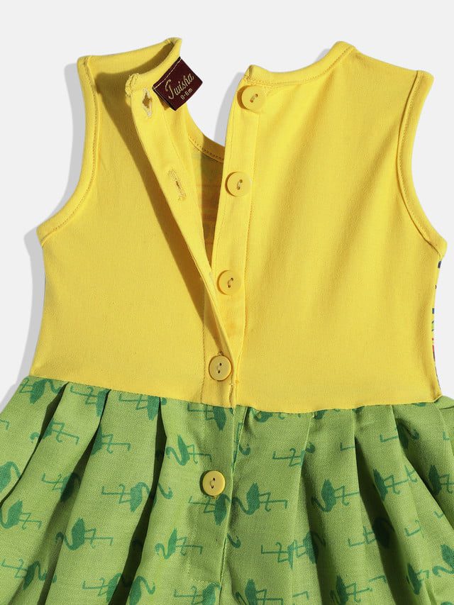 Twisha Girls Jumpsuit -Yellow & Green
