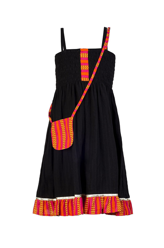 Twisha Girls Stylish Dress- Black