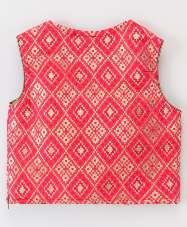 Twisha Brocade Top with Palazzo - Red & Yellow