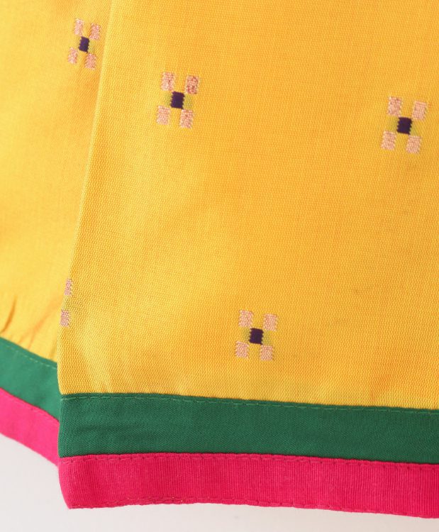 Twisha Brocade Top with Palazzo - Red & Yellow