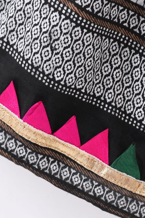 Twisha Girls Embroidered Top & Self Design Palazzo - Multi & Pink